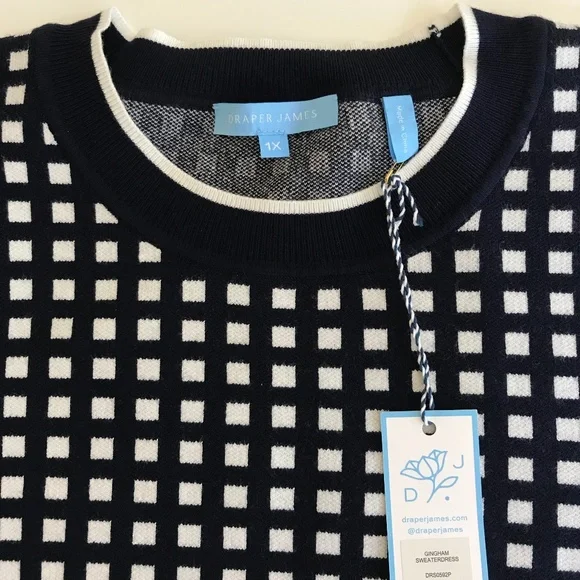 NWT Draper James Gingham Sweaterdress 1X - Picture 4 of 7